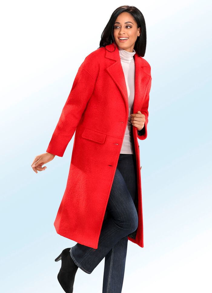 Mantel met verborgen loopsplit 