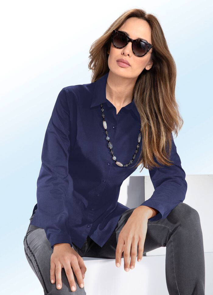 Blouse met overhemdkraag 