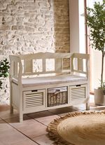 Gedeeltelijk massieve bank in landelijke stijl 