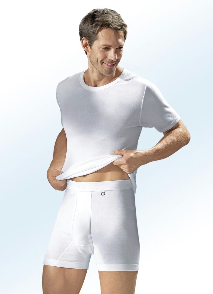 Pfeilring drie-pack slip-on jacks van fijne rib, wit 