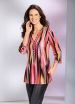 Shirt tuniek met lus knoopsluiting 