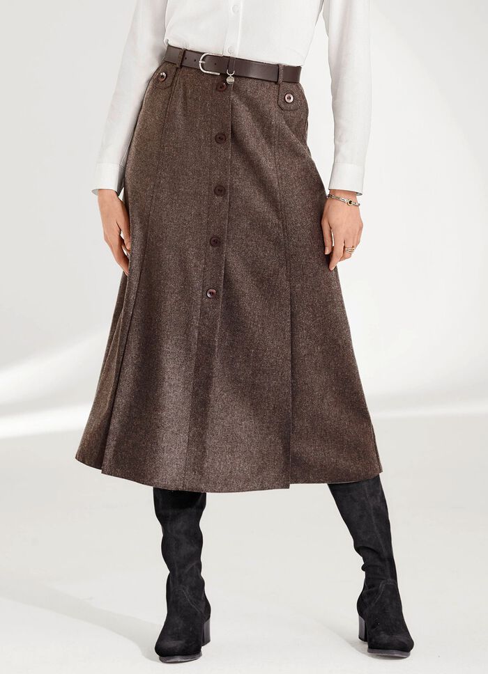 Rok met decoratieve knoopsluiting 