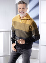 Schipperstrui met korte ritssluiting 