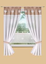 Romeins gordijnset in linnenlook 