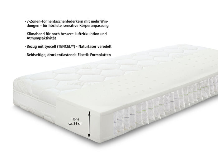 7-zone pocketveringmatras van Hemafa