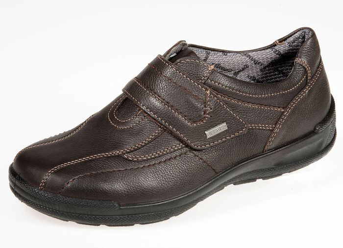 GINO GALANTE, sportieve herenpantoffels, breedte H, met uitneembaar voetbed MOKKA