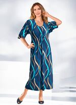 Kaftan met briljant gekleurde print 