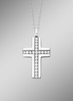 Klassieke kruishanger met synthetische zirkonia 
