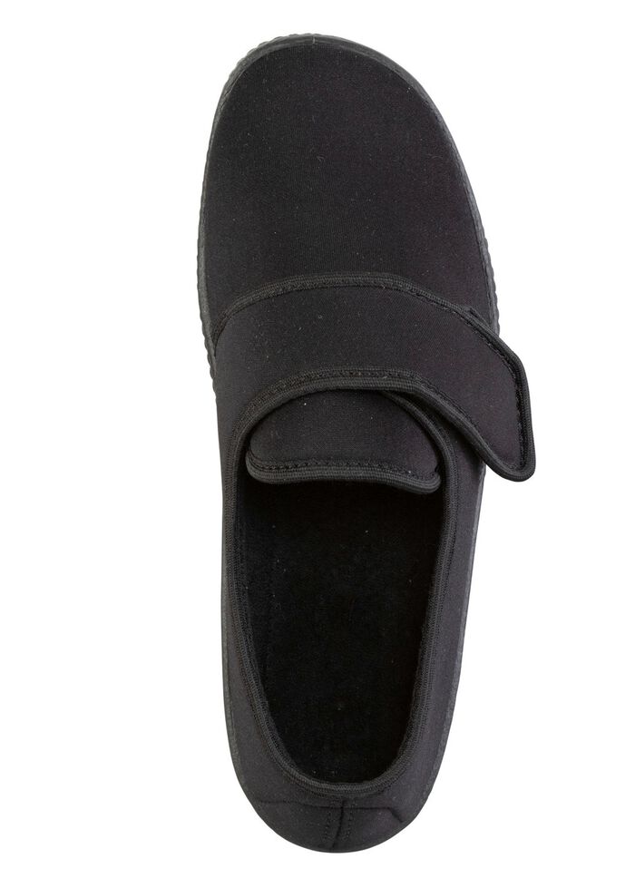 Pantoffels van zacht, elastisch textielmateriaal ZWART