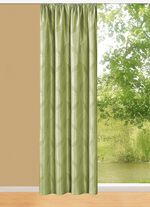 Overgordijn met rucheband GR&Uuml;N