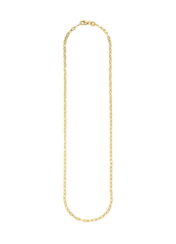 Prachtige fantasieketting gezet in 375/- fijn goud 