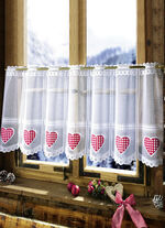 Korte jaloezie met thermisch printmotief met rood hart 