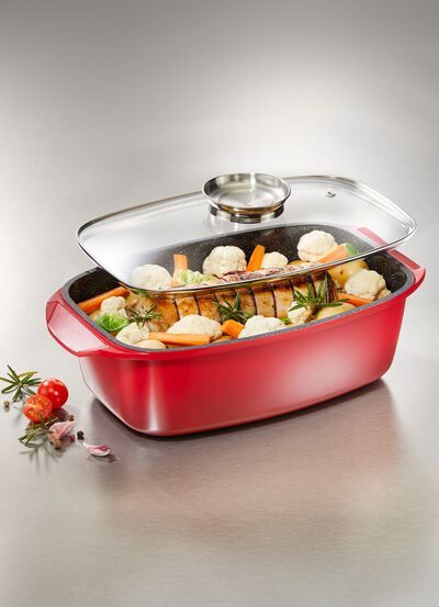 Extra hoge braadpan van gegoten aluminium van King met antiaanbaklaag 