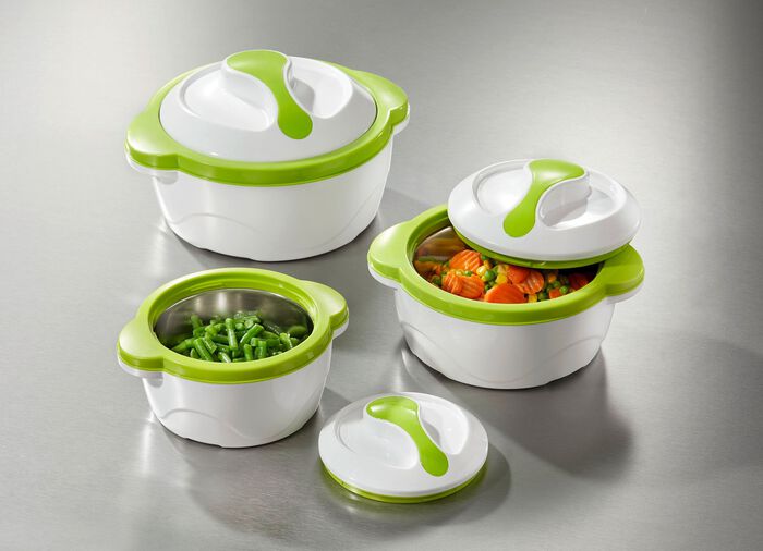 Cucinova thermische kommen om warm of koud te houden WIT-GROEN