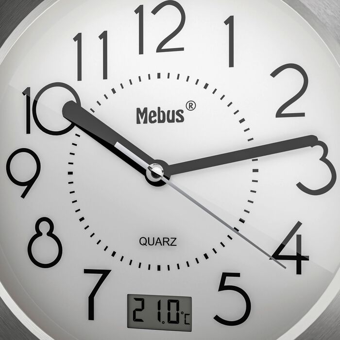 Badkamerklok met extra grote cijfers 