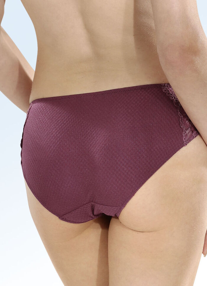 Sassa set van twee slips met elastische kant BORDEAUXROOD