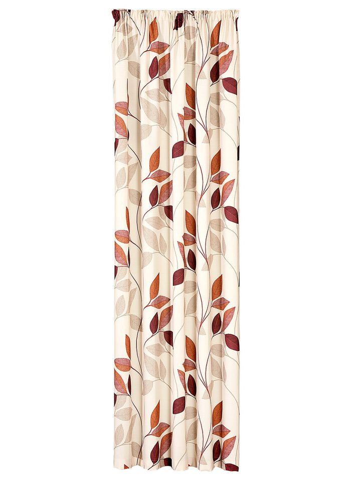 Overgordijnen 'bladranken' BEIGE