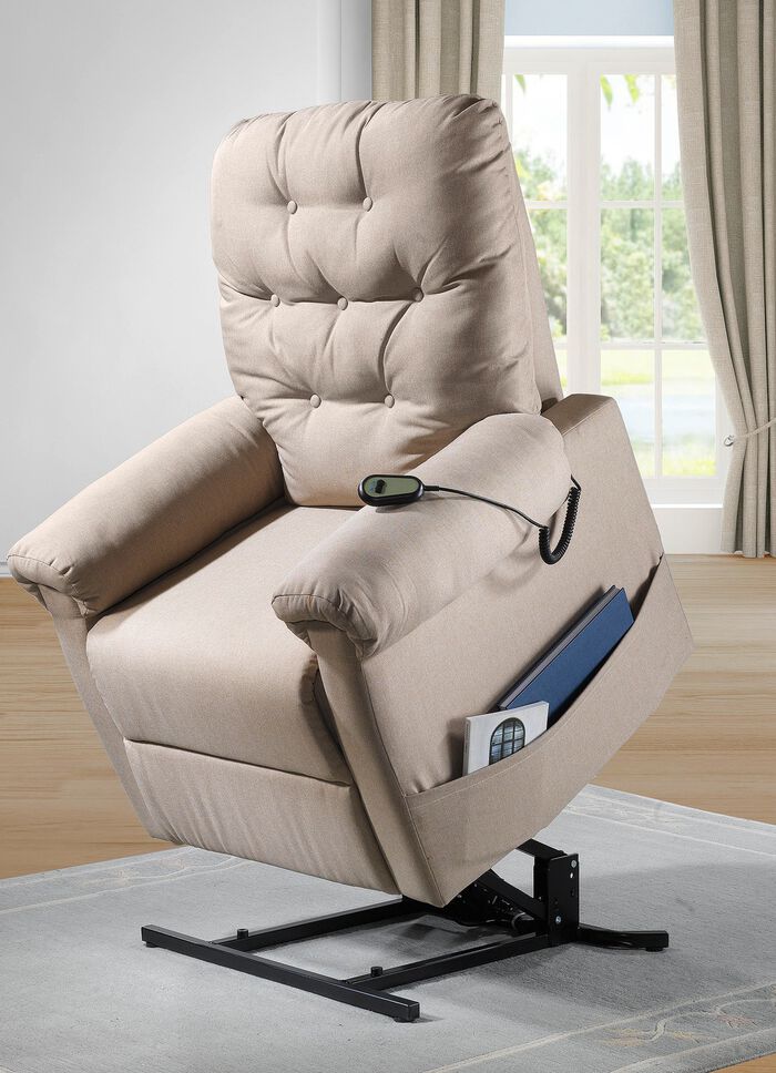 Tv-fauteuil met motor en opstahulp BEIGE