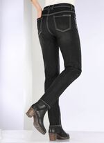 Jeans met siernaden en strass-steentjes 