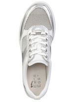 ELENA EDEN sneakers van nappaleer en luchtig textiel in mesh-look WEISS-SILBER