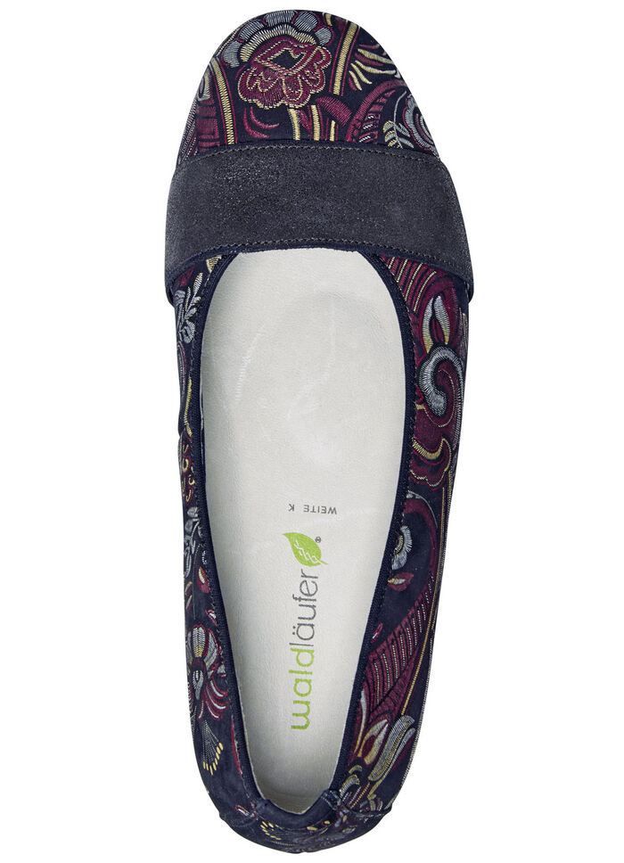 Waldl&auml;ufer, comfortabele damespumps, breedte K, met uitneembaar voetbed ZWART KLEURRIJK