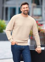 Trui met ronde hals en gestructureerd ontwerp in 3 kleuren 