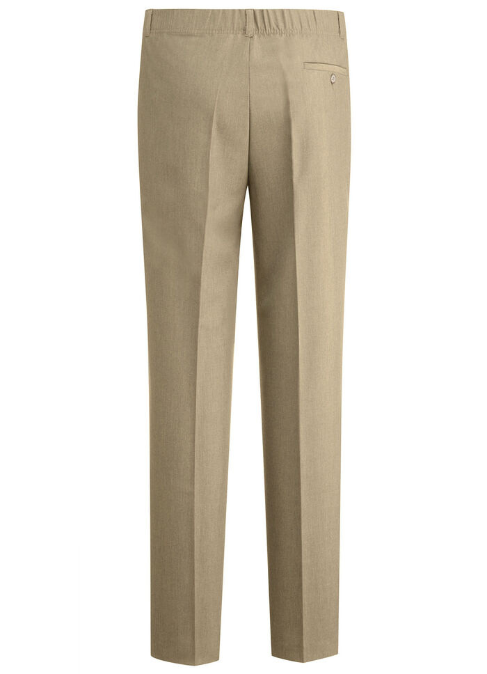 "Klaus Models" broek met plooien in 3 kleuren ZAND GEM&Ecirc;LEERD