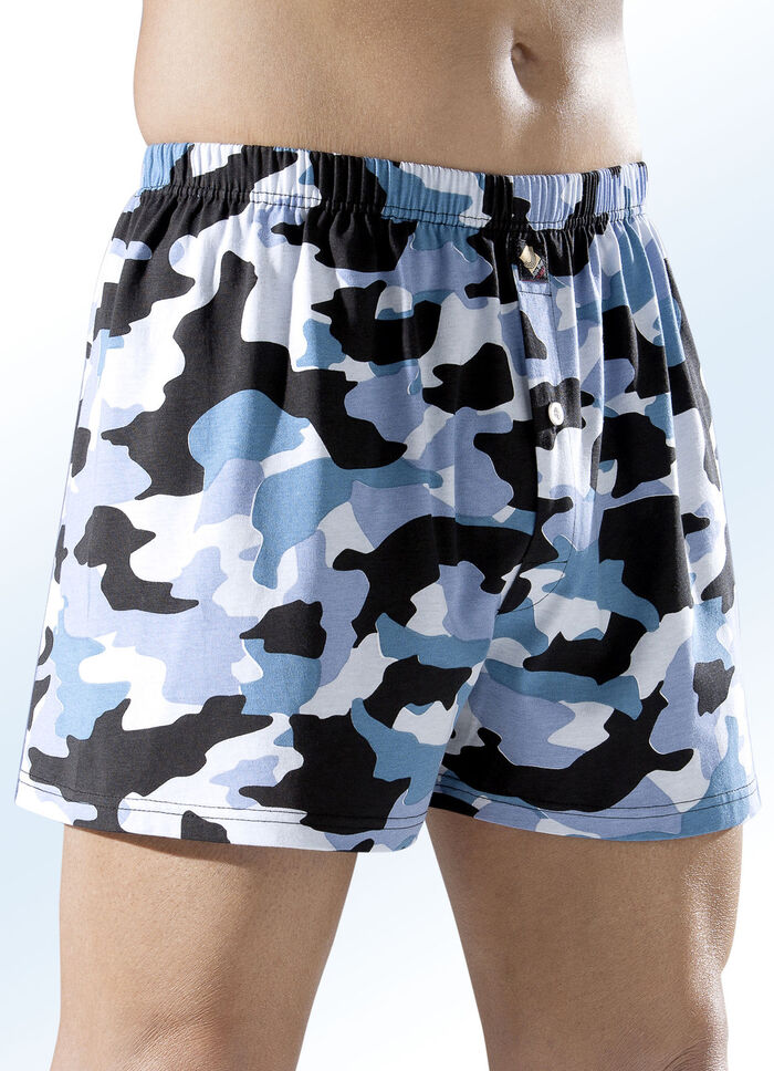 Set van vier boxershorts in camouflage-look 