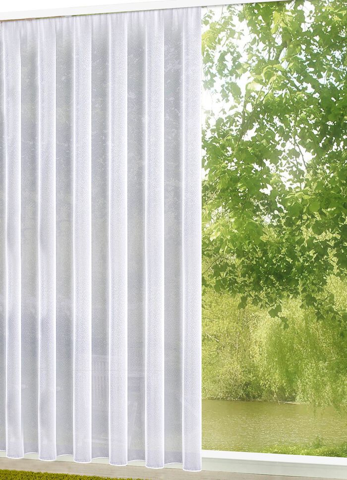 Licht transparant gordijn met automatische plooiband 