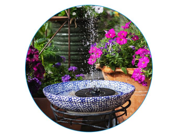 Fontein op zonne-energie 