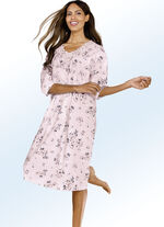 Nachthemd met ruches en 3/4-mouwen ROOS KLEURRIJK