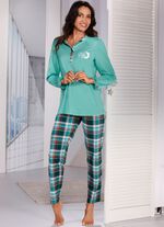 Geruite pyjama met lange mouwen 