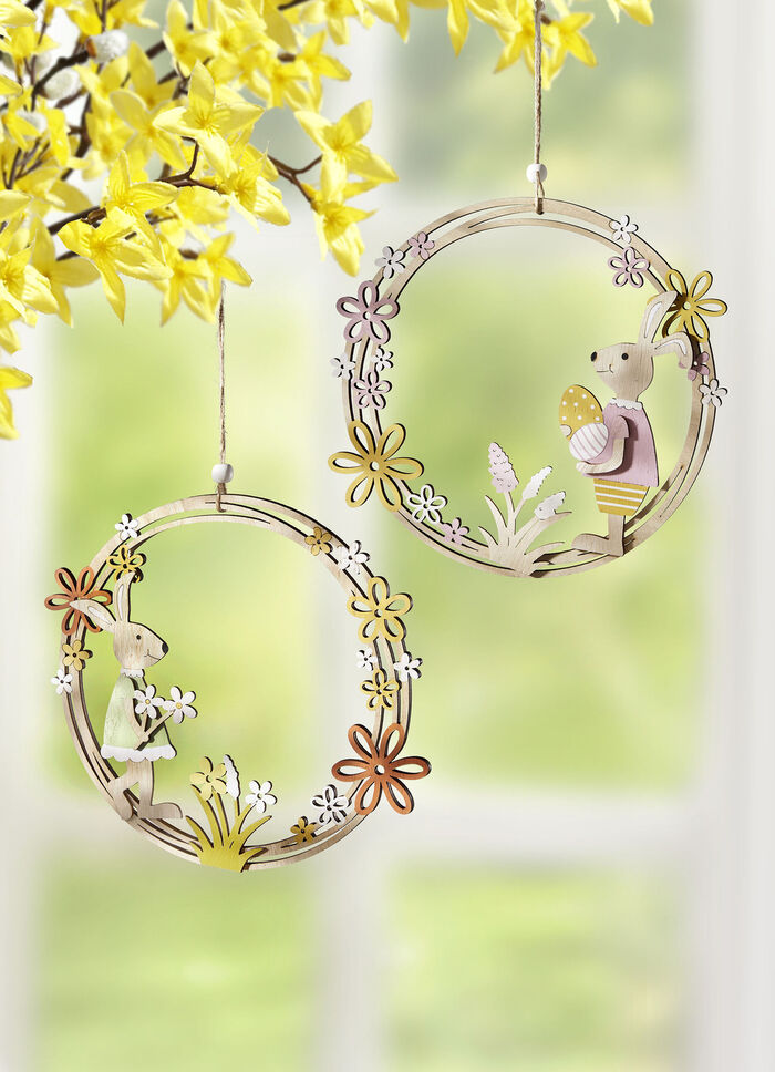 Houten hangers in een set van 2