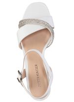 Peter Kaiser sandalen met strass steentjes WIT