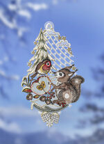 Raamafbeelding eekhoorn gemaakt van echt Plauenkant 