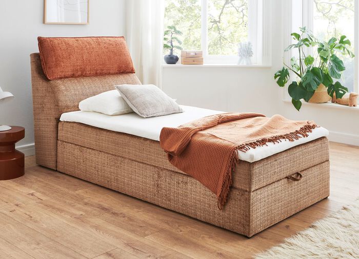 Boxspringbed, 100x200 cm TERRA-CAPPUCCINO