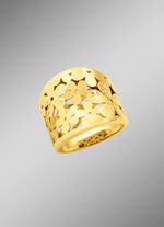 Opengewerkte damesring in bloemmotief 