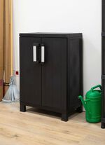 Garage gereedschapskast met houten lamelleneffect 