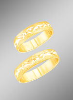 Trouwringen van satijn en diamant 