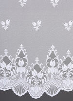 Bloemenvitrage met automatische plooiband 1:3 