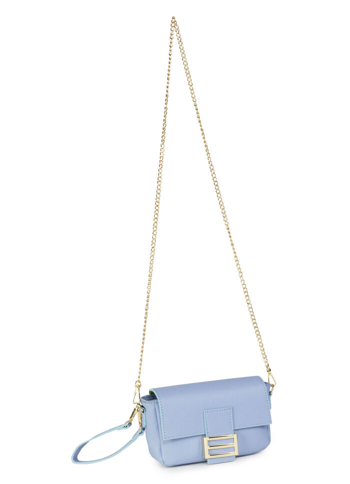 Laurina tas met trendy metalen sieraden HEMELBLAUW