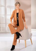 Shirtjasje in een sluitingloze uitvoering in 4 kleuren KAMEEL