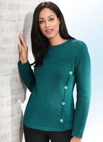 Trui met gestructureerd ontwerp ZEEGROEN