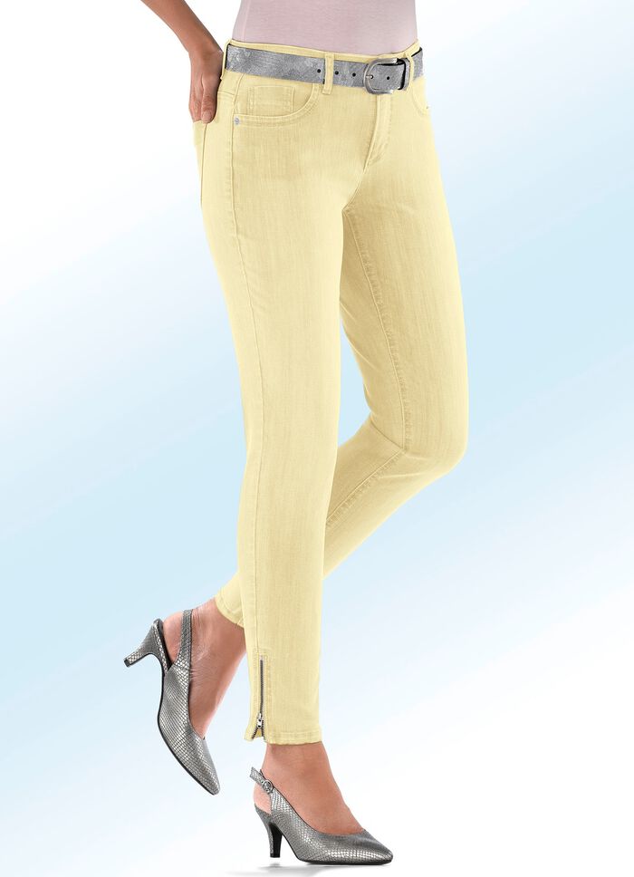 Jeans met modieuze ritsen 