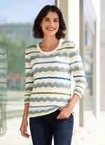 Trui met gestreept dessin 