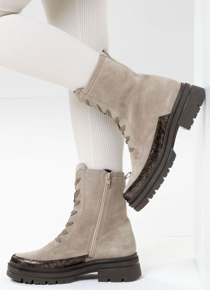 Waldl&auml;ufer, comfortabele dames enkellaarsjes, winterschoenen, breedte H, met uitneembaar voetbed 