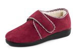 Warme damespantoffels, breedte H, met klittenbandsluiting 