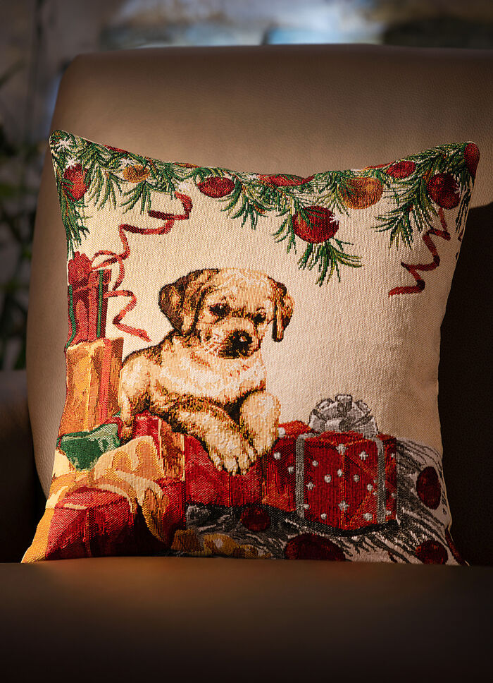 Hond met geschenken Kussensloop 