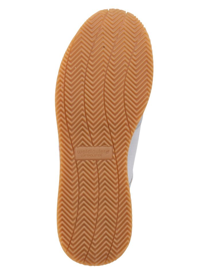 Waldl&auml;ufer veterschoen van fijn glanzend nappaleer met textielgarnituur ZILVERGRIJS-MULTICOLOR