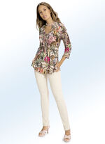 Blousetuniek met opstaande kraag 